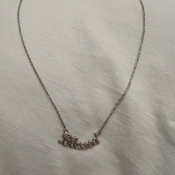 925 Silver 'Blessed' Necklace - Picture 11 of 14